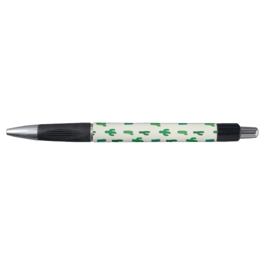 Heldergroen cactus-patroon pen (Voorkant)