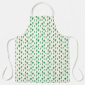 Heldergroen cactus-patroon schort (Voorkant)