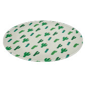 Heldergroen cactus-patroon snijplank (Hoek)