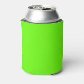 Heldergroen (effen kleur) blikjeskoeler (Blikje Achterkant)