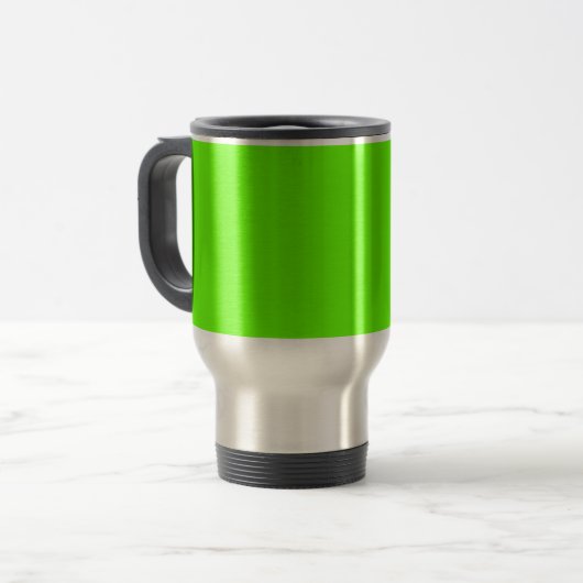 Heldergroen (effen kleur) reisbeker (Voorkant links)