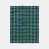 Heldergroen en blauw geruite Lyon Tartan Fleece Deken (Voorkant)