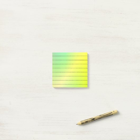 Heldergroen en geel post-it® notes (Op bureau)