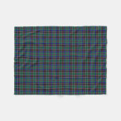 Heldergroen en Royal Blue Stevenson Clan Tartan Fleece Deken (Voorkant (Horizontaal))