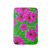 Heldergroen en roze ventilatorpatroon badmat (Voorkant Verticaal)