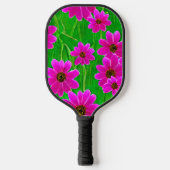 Heldergroen en roze ventilatorpatroon pickleball paddle (Voorkant)