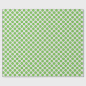 Heldergroen en wit Moderne Big Polka Dots Cadeaupapier (Vlak)