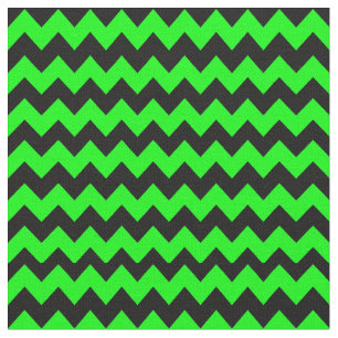 Heldergroen en zwart Chevron Pattern Stof
