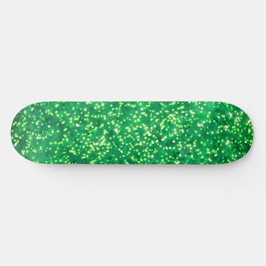  heldergroen faux glitter ontwerp persoonlijk skateboard (Horizontaal)