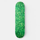  heldergroen faux glitter ontwerp persoonlijk skateboard (Voorkant)