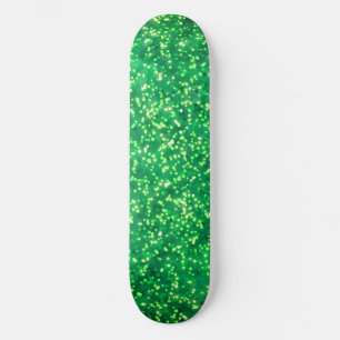  heldergroen faux glitter ontwerp persoonlijk skateboard