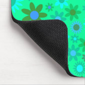 Heldergroen Flower Power Patroon Muismat (Hoek)