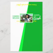 Heldergroen, geel Afstuderen Snoep Bar Wrapper Flyer (Voorkant)