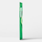 Heldergroen, gemengd textielontwerp. Grunge Case-Mate iPhone Case (Achterkant / Links)
