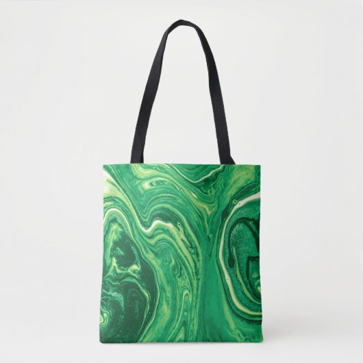 Heldergroen, gemengd textielontwerp. Grunge Tote Bag (Voorkant)