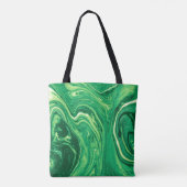 Heldergroen, gemengd textielontwerp. Grunge Tote Bag (Achterkant)