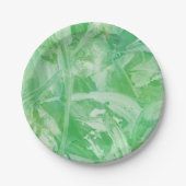 Heldergroen gestructureerd papieren bordje (Voorkant)