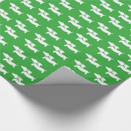 Heldergroen handboek voor wiener Dog Gift Wrap Cadeaupapier
