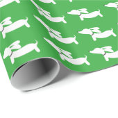 Heldergroen handboek voor wiener Dog Gift Wrap Cadeaupapier (Rol Hoek)