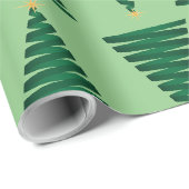 Heldergroen kerstboomontwerp cadeaupapier (Rol Hoek)