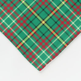 Heldergroen kerstpatroonpatroon met Vintage Fleece Deken