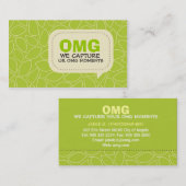 Heldergroen lederen patroonpatroon Visitekaartje (Voorkant / Achterkant)