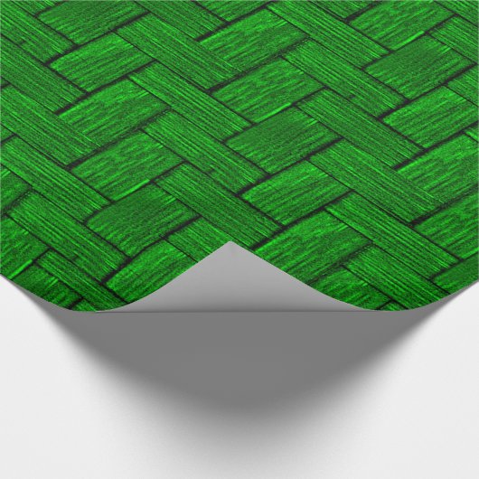 Heldergroen lincoln-logs die papier overvullen (Hoek)