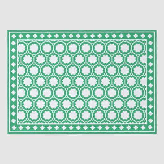 Heldergroen modern beenintarsia decoupagepapier tissuepapier (Voorkant)