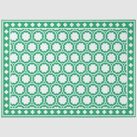 Heldergroen modern beenintarsia decoupagepapier tissuepapier (Voorkant)
