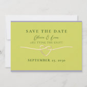 Heldergroen Modern Save The Date (Voorkant)