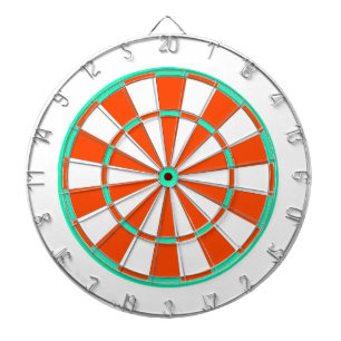 Heldergroen Oranje wit dartboard Dartbord