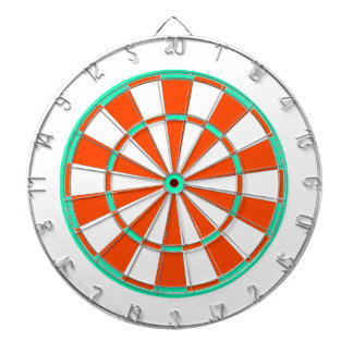 Heldergroen Oranje wit dartboard Dartbord