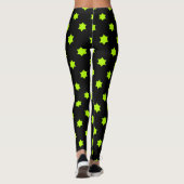 Heldergroen Star-patroon Leggings (Achterkant)