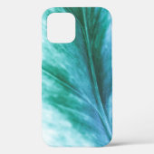 Heldergroen turquoise Leaf floral Design Case-Mate iPhone Case (Achterkant)
