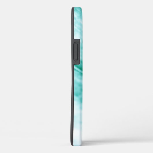 Heldergroen turquoise Leaf floral Design Case-Mate iPhone Case (Achterkant / Rechts)