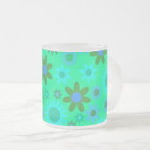 Heldergroen ventilatorpatroon matglas koffiemok (Voorkant rechts)