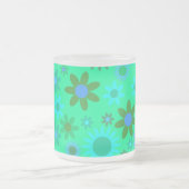 Heldergroen ventilatorpatroon matglas koffiemok (Center)