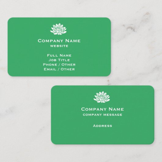  Heldergroen Visitekaartje (Voorkant / Achterkant)