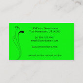 Heldergroen zwart Visitekaartje (Achterkant)