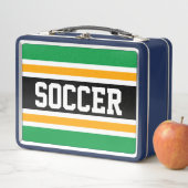 Heldergroen Zwart Wit Geel Voetbal Stripes (In situ)