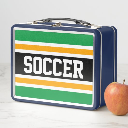 Heldergroen Zwart Wit Geel Voetbal Stripes (In situ)