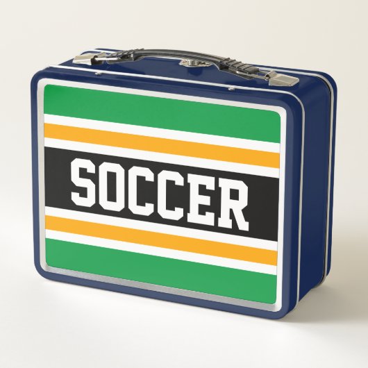 Heldergroen Zwart Wit Geel Voetbal Stripes (Achterkant)