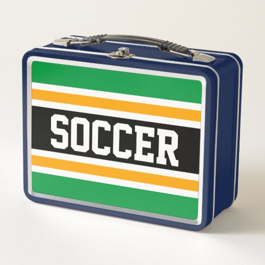 Heldergroen Zwart Wit Geel Voetbal Stripes (Voorkant)