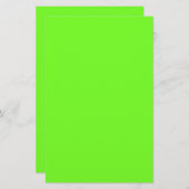 Heldergroene Aangepaste Kleur Eenvoudig Kleurig Briefpapier (Voorkant / Achterkant)