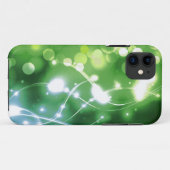 Heldergroene achtergrond met sterren en bokeh Case-Mate iPhone case (Achterkant (horizontaal))