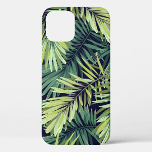 Heldergroene achtergrond met tropische planten. Se Case-Mate iPhone Case