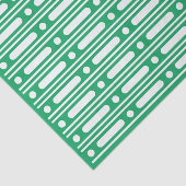 Heldergroene beeninleg rand met stippen decoupagep tissuepapier (Detail)