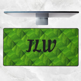 Heldergroene bladeren Natuur Patroon Abstract Bureaumat