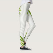 Heldergroene bladeren op ongerepte witte achtergro leggings (Rechts)