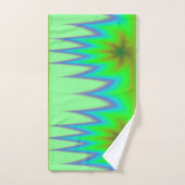 Heldergroene blauwe piek bad handdoek (Handdoek)